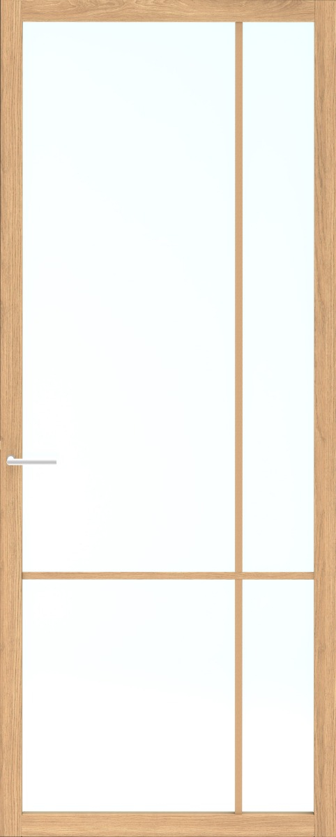 Skantrae SlimSeries SSL 14807 Eiken Gelakt 88x231.5 Stomp Incl. Blank Glas (Schuifdeur?)